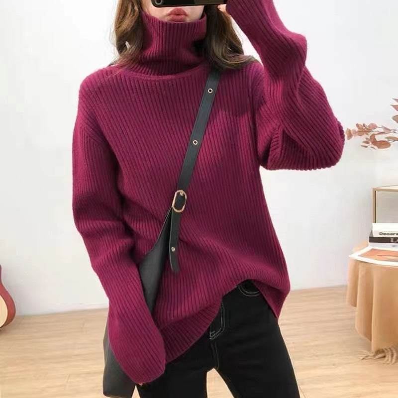 Vintage Pullover Women Knitted Sweaters-Shirts & Tops-Red-One Size-Free Shipping Leatheretro