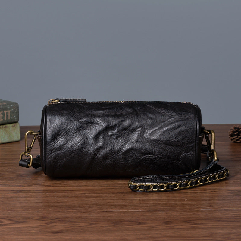 Vintage Leather Bucket Crossbody Bag for Women 2276-Leather Handbags for Women-Red-Free Shipping Leatheretro