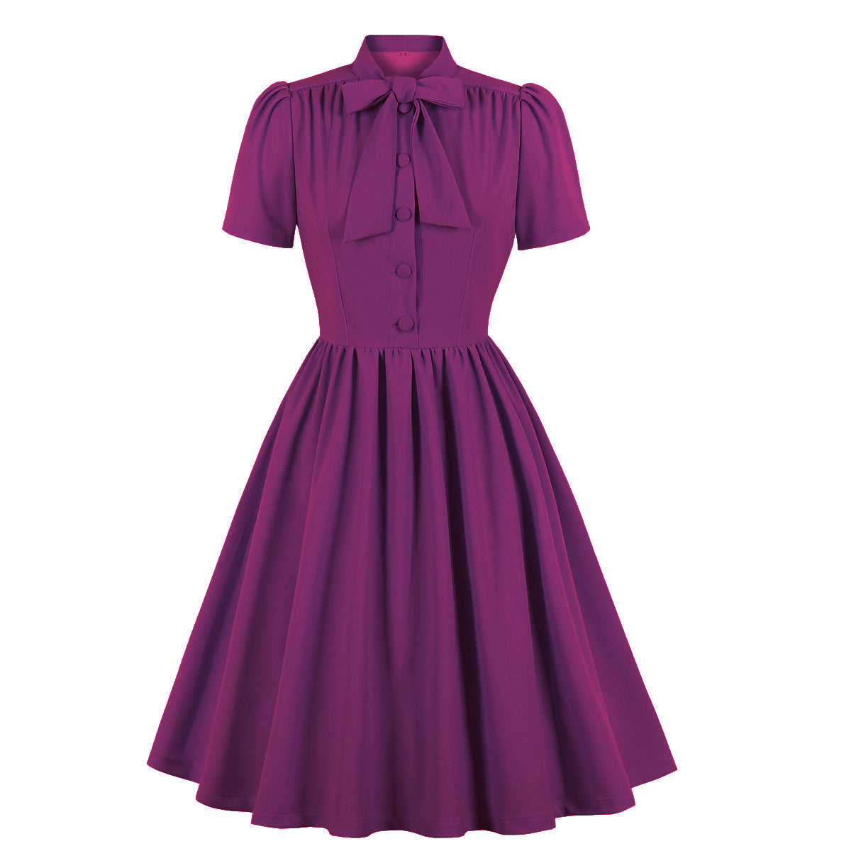 Classy Bowknot Design Women Dresses-Dresses-Purple-S-Free Shipping Leatheretro