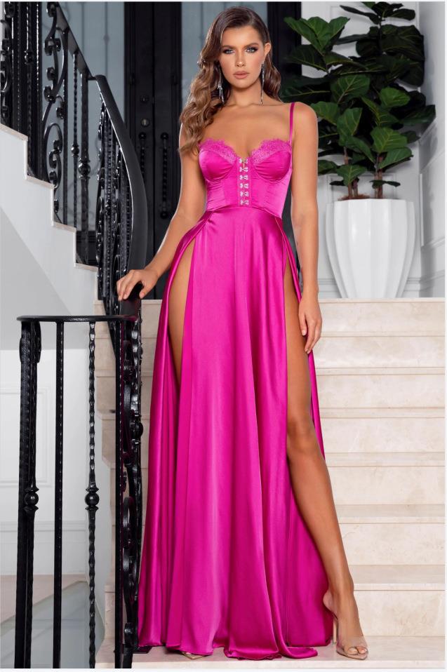 Sexy Women Evening Party Dresses-Dresses-Rose Red-S-Free Shipping Leatheretro