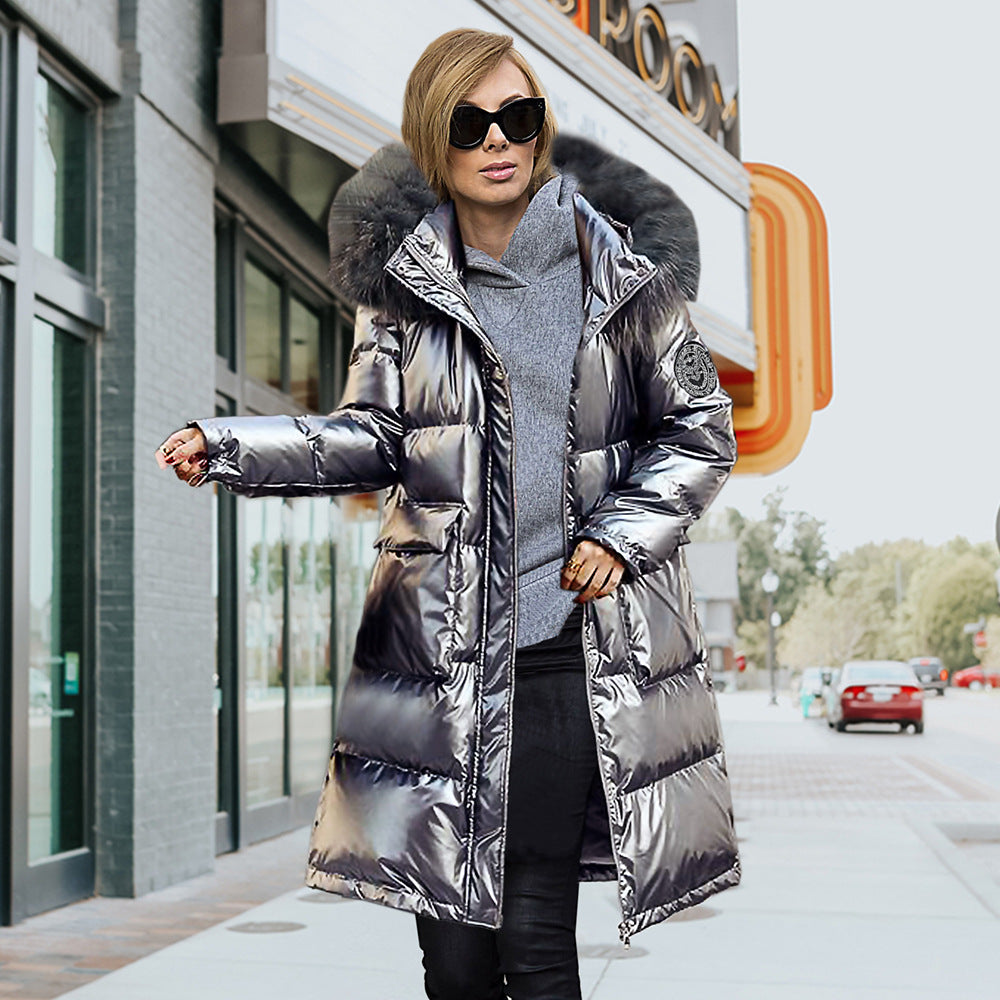 Fashion Winter Warm Long Overcoat for Women-Outerwear-Black-S-Free Shipping Leatheretro