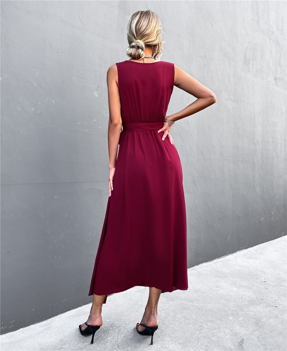 Sexy Sleeves Long Dresses-Dresses-Wine Red-S-Free Shipping Leatheretro