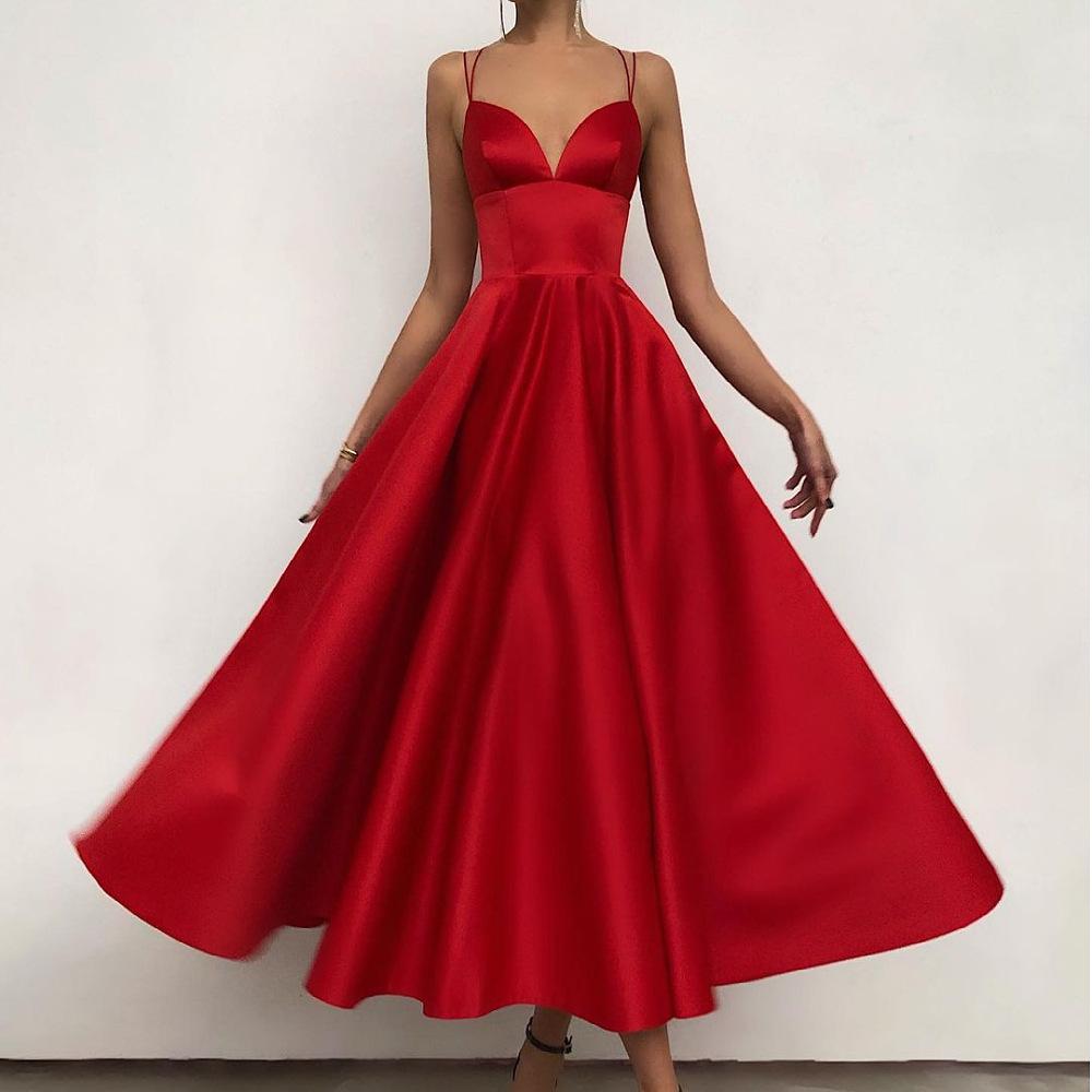 Simple Classy High Waist Summer Dress-Maxi Dresses-Red-S-Free Shipping Leatheretro
