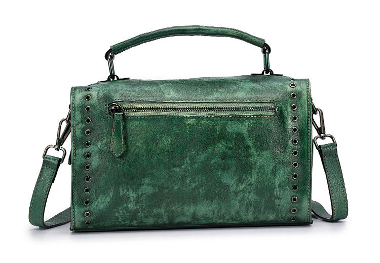 Vintage Large Storage Handmade Leather Handbags 2011-Leather Handbags for Women-Red-Free Shipping Leatheretro