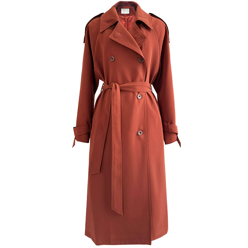 Fashion Loose Long Trench Coats for Women-Coats & Jackets-Black-S-Free Shipping Leatheretro