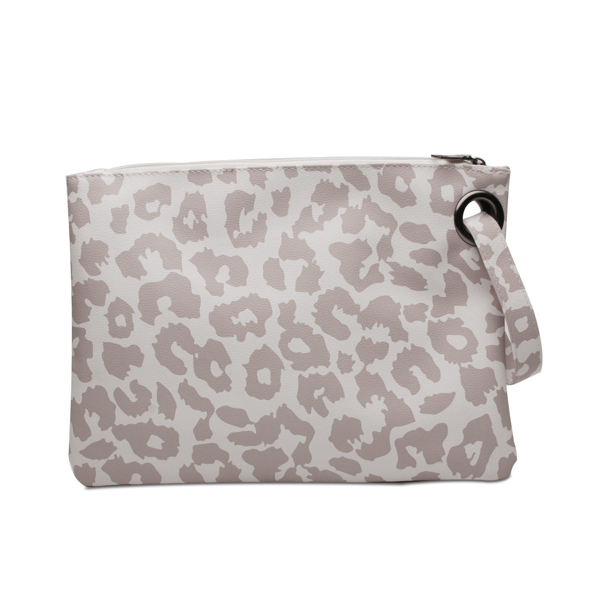 Women Sunflower Print Pu Leather Evening Clutch Bags-Handbags, Wallets & Cases-White Leopard-Free Shipping Leatheretro