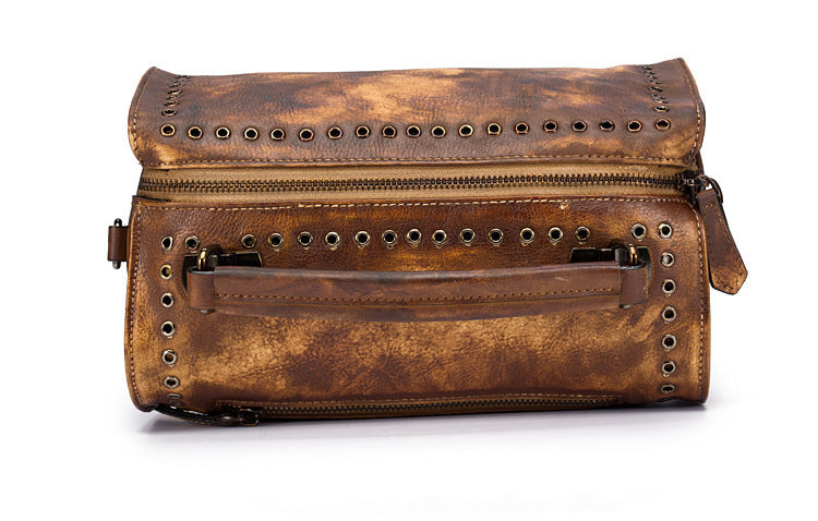 Vintage Large Storage Handmade Leather Handbags 2011-Leather Handbags for Women-Red-Free Shipping Leatheretro