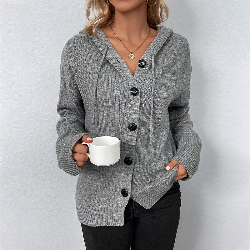 Fashion Drawstring Knitted Cardigan Coats for Women-Coats & Jackets-Gray-S-Free Shipping Leatheretro