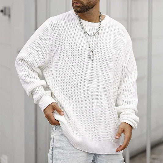 Casual Pullover Knitted Sweaters for Men-Shirts & Tops-White-S-Free Shipping Leatheretro