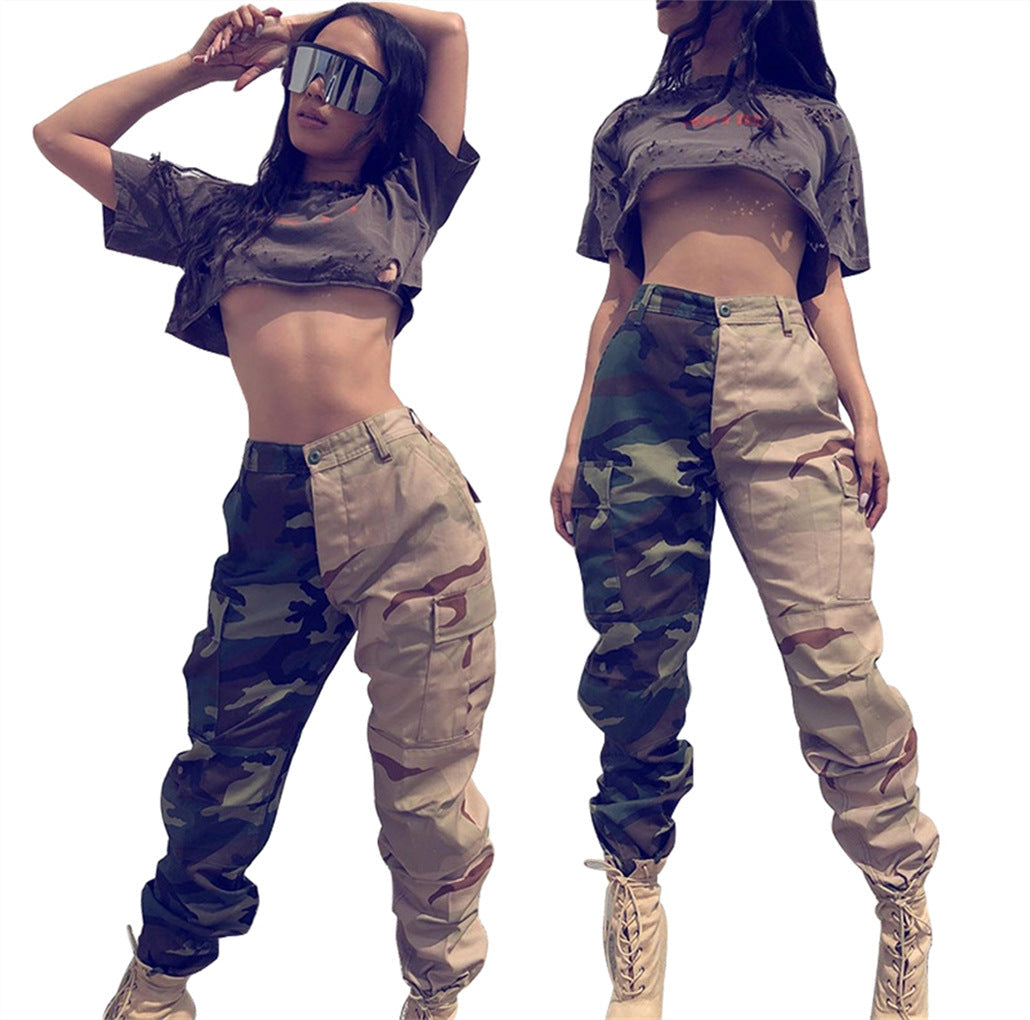 Fashion Popular Camouflage Women Pants-Pants-Army Green-S-Free Shipping Leatheretro