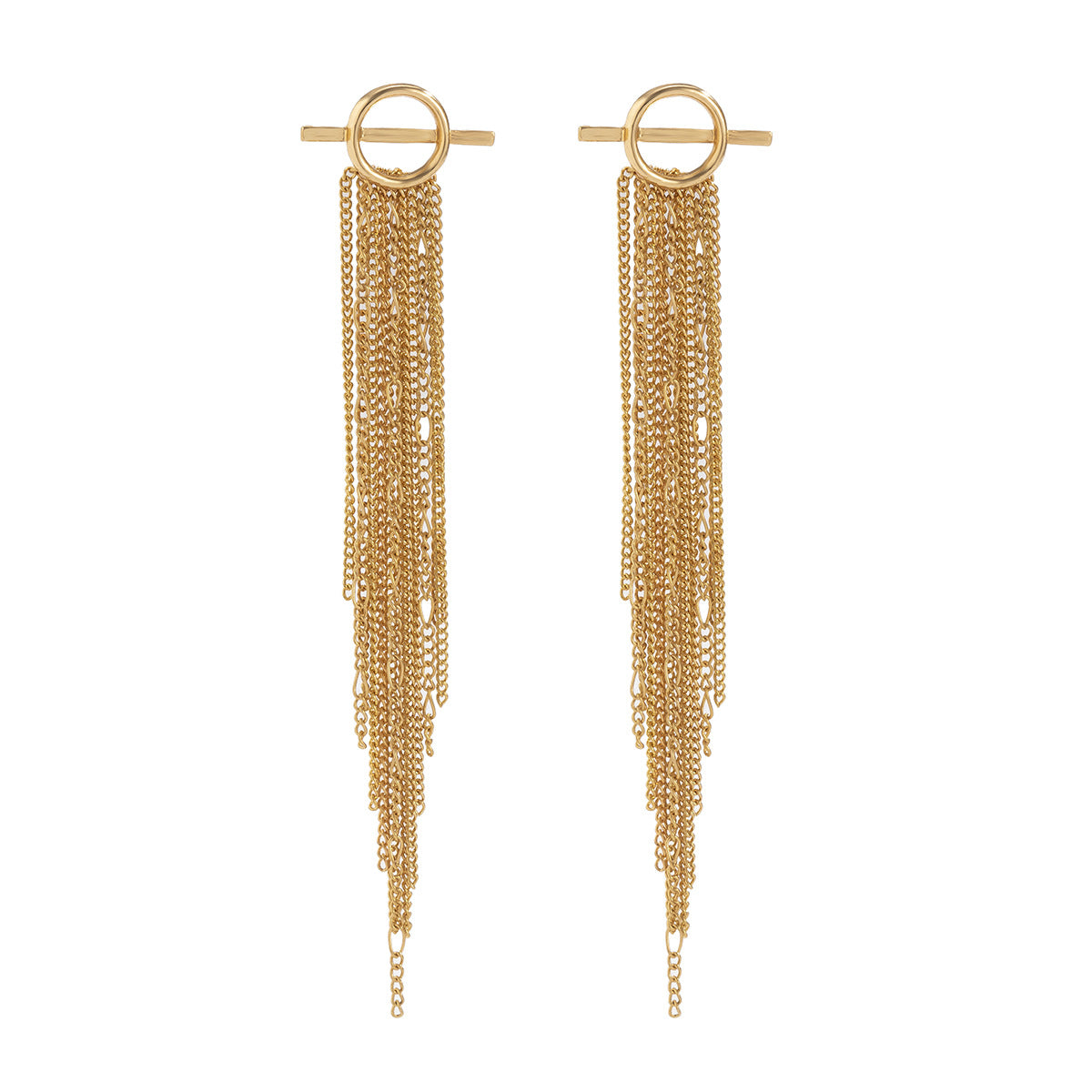 Vintage Tassels Design Metal Drop Earrings-Earrings-Golden-Free Shipping Leatheretro