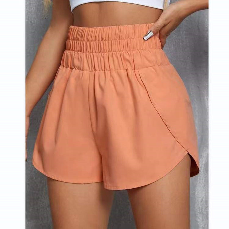 Casual High Waist Summer Shorts for Women-Pants-Orange-S-Free Shipping Leatheretro