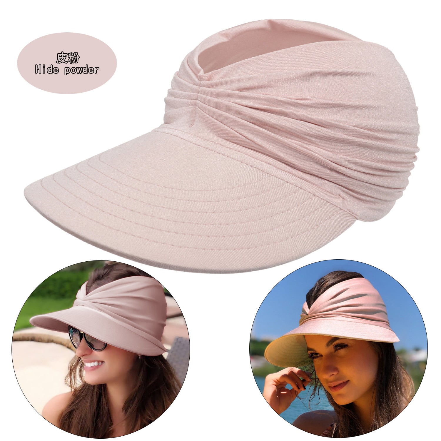 Summer Beach Sun Proof Outdoor Hats 2pcs/Set-Hats-Pink-56-65 cm-Free Shipping Leatheretro