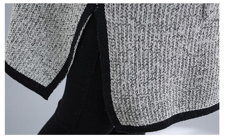 Women Knitting Cardigan Hoodies Sweaters-Women Sweaters-Gray-One Size-Free Shipping Leatheretro
