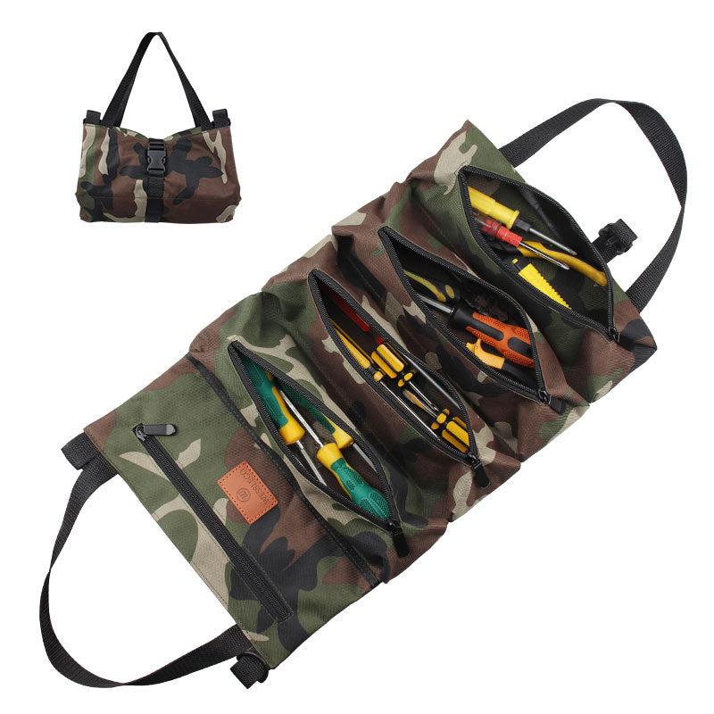 Camoflage Canvas Zippered Tool Storage Bag L167-Canvas cases for tool-Camoflage-1-Free Shipping Leatheretro