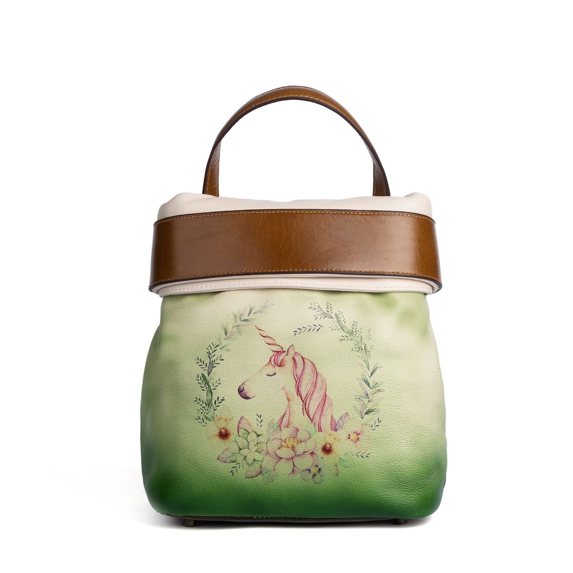 Vintage Vege Tanned Leather Backpack for Women C329-Backpacks-Yellow-Free Shipping Leatheretro