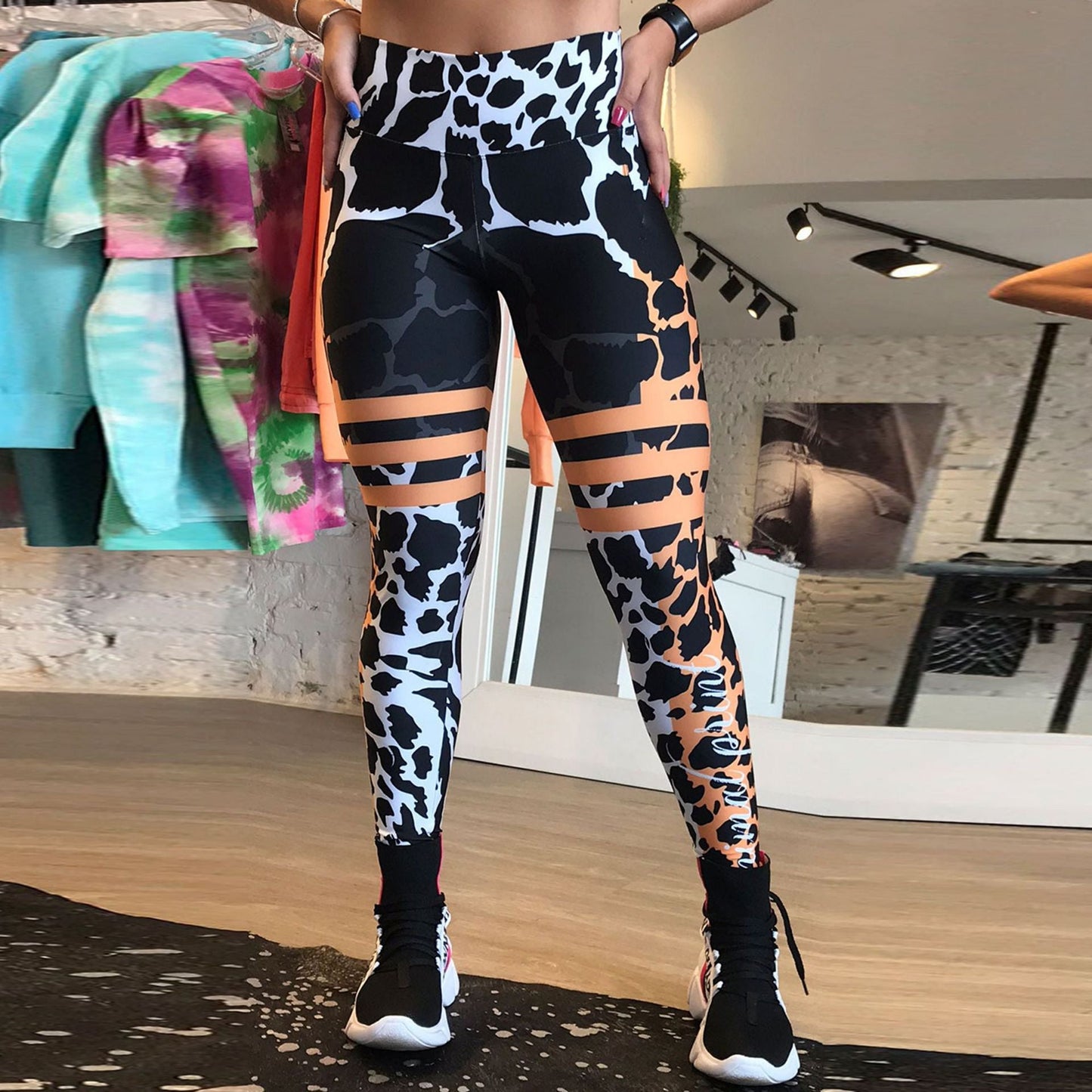 Women High Waist Leopard Yoga Legging Pants-Leggings-Leopard-S-Free Shipping Leatheretro
