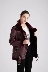 Fashion Winter Pu Leather with Fur Motorcycle Jacket Coats-Outerwear-Black-A-XS-Free Shipping Leatheretro