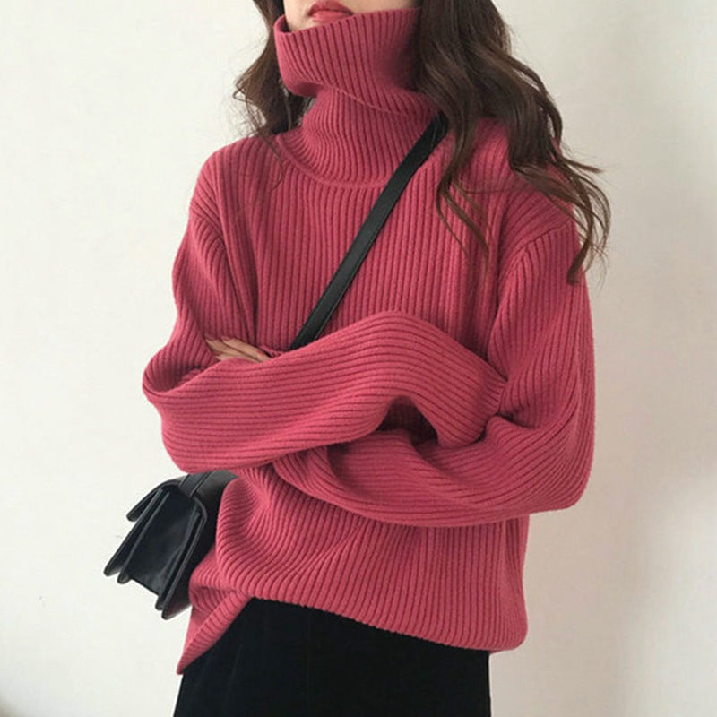 Vintage Pullover Women Knitted Sweaters-Shirts & Tops-Rose Red-One Size-Free Shipping Leatheretro