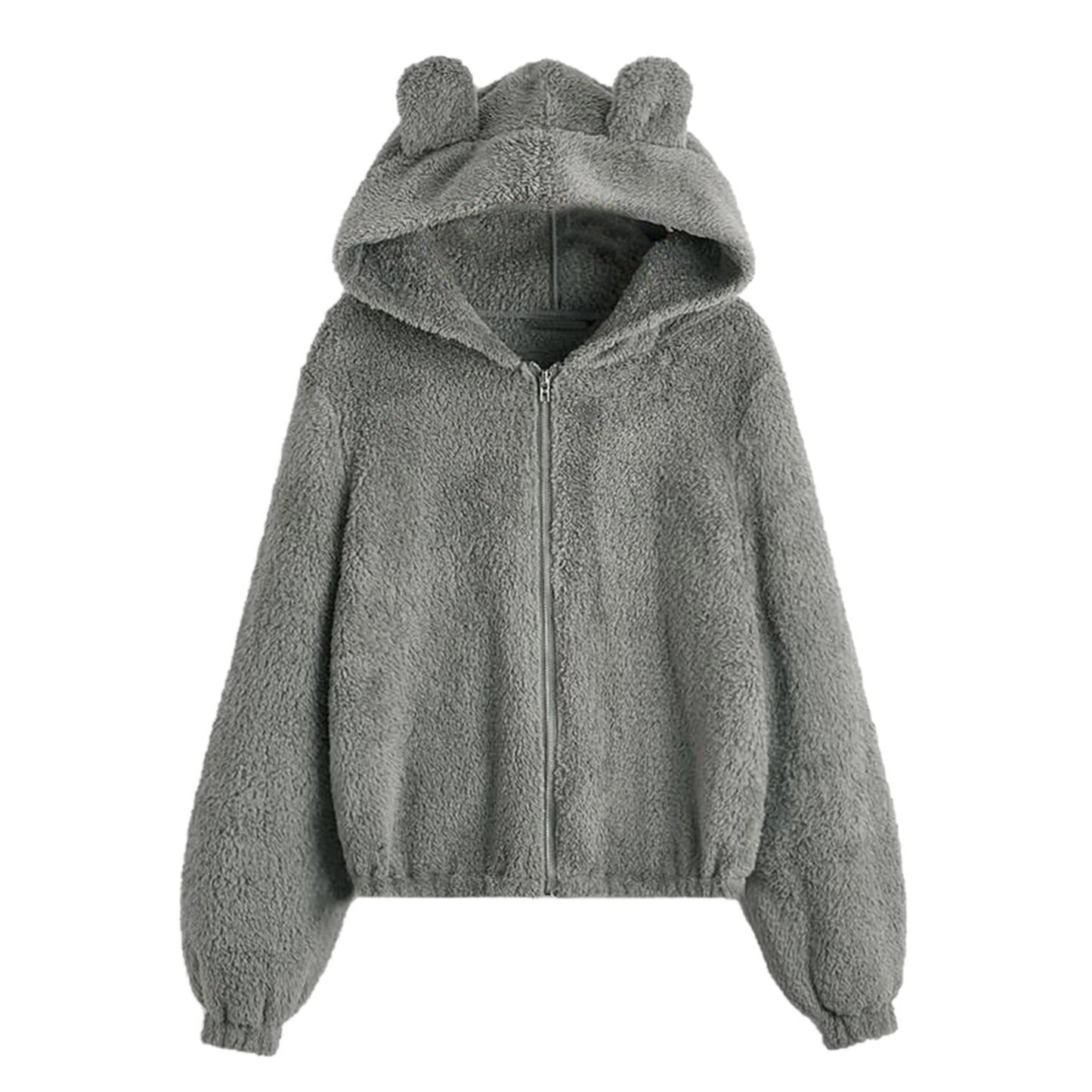 Women Warm Winter Hoodies Zipper Tops-Shirts & Tops-All Gray-S-Free Shipping Leatheretro