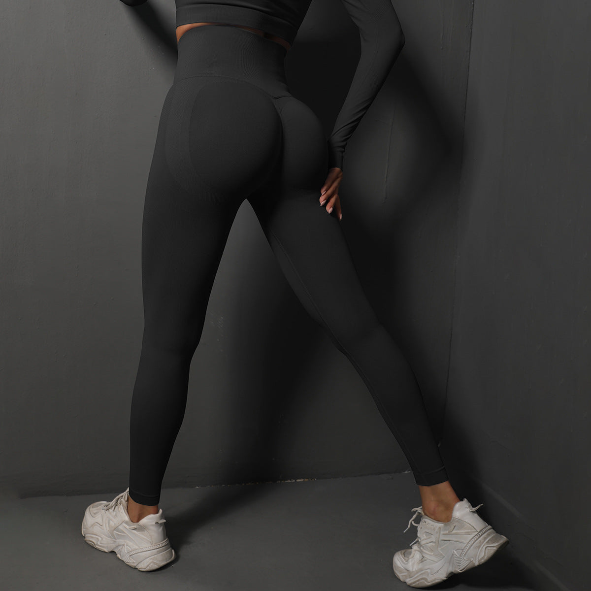 Sexy High Waist Yoga Sports Leggings-Activewear-Black-S-Free Shipping Leatheretro