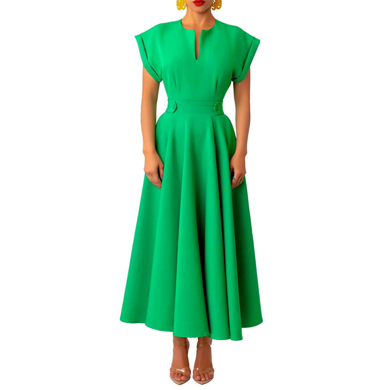 Elegant Summer Vintage Dresses-Dresses-Green-S-Free Shipping Leatheretro