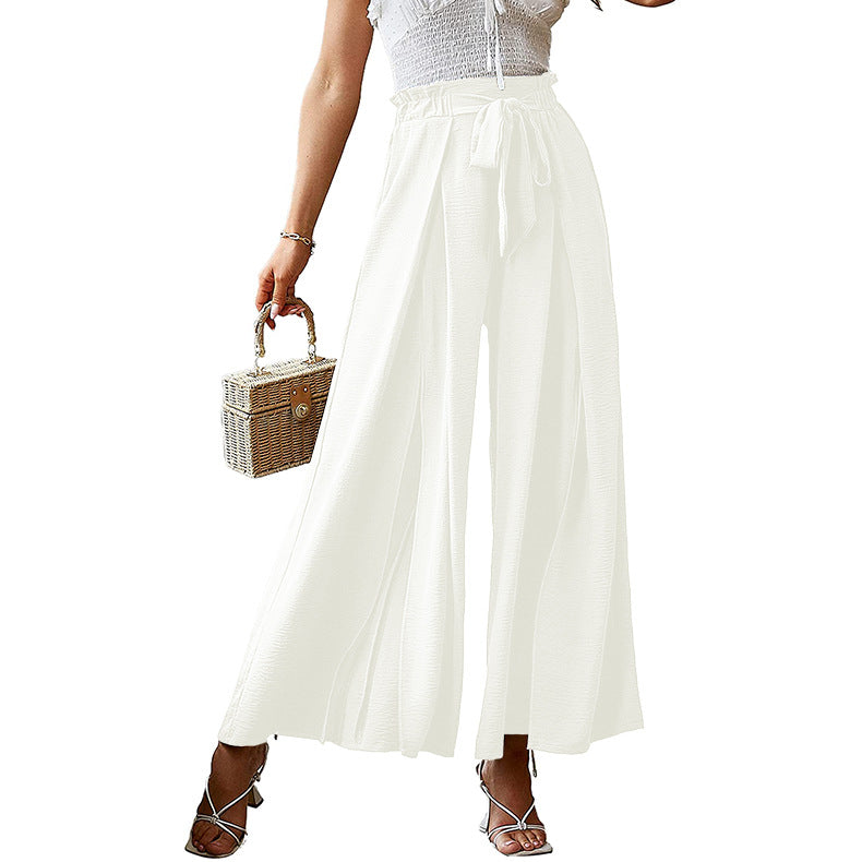 Summer High Waist Bowknot Women Pants-Pants-White-S-Free Shipping Leatheretro