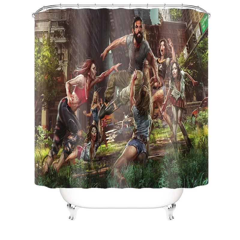 The Grinch Print Water Proof Fabric Shower Curtain-Shower Curtains-180×180cm Shower Curtain Only-D-Free Shipping Leatheretro