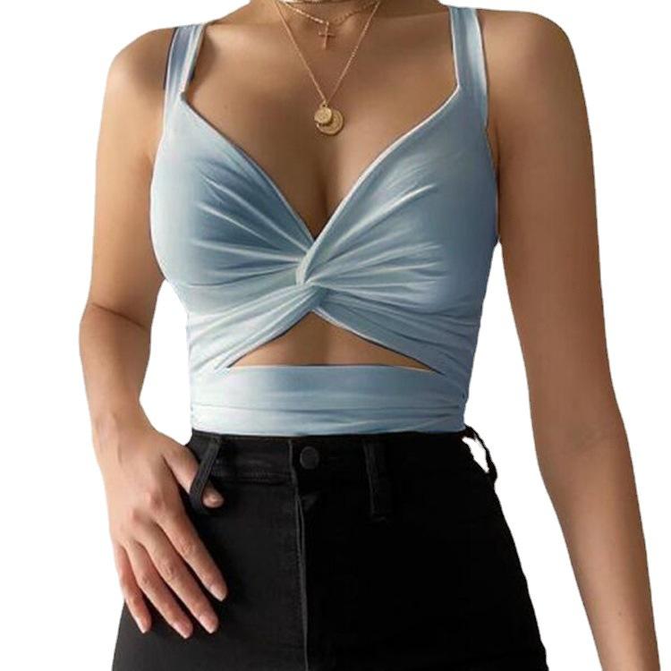 Summer Sexy Button Backless Crop Tops-Crop Top-White-S-Free Shipping Leatheretro