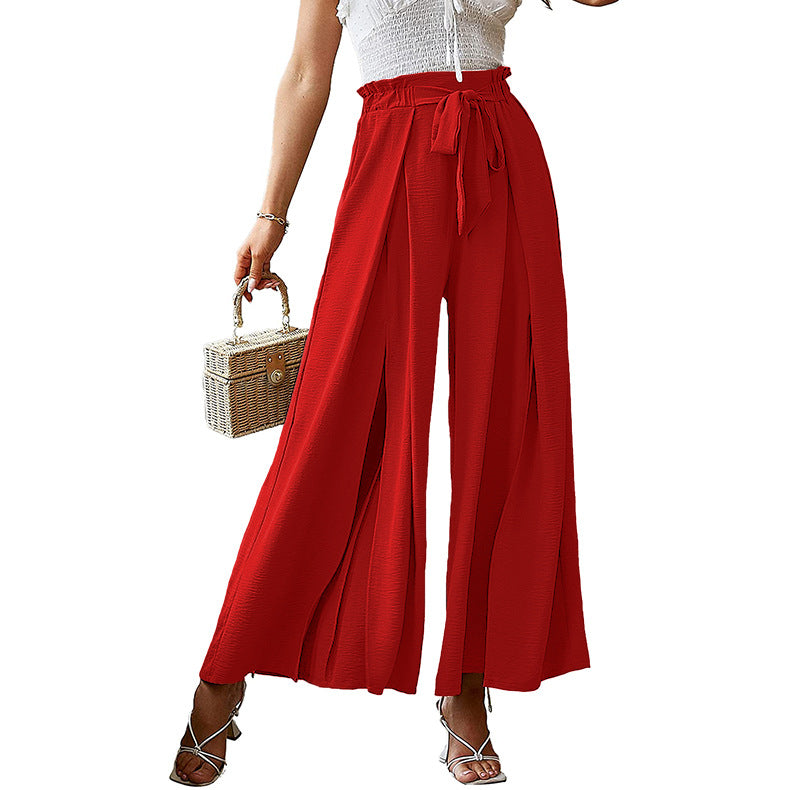Summer High Waist Bowknot Women Pants-Pants-Red-S-Free Shipping Leatheretro