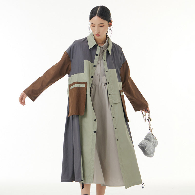 Fashion Designed Plus Sizes Women Trench Coats-Coats & Jackets-Gray-One Size-Free Shipping Leatheretro