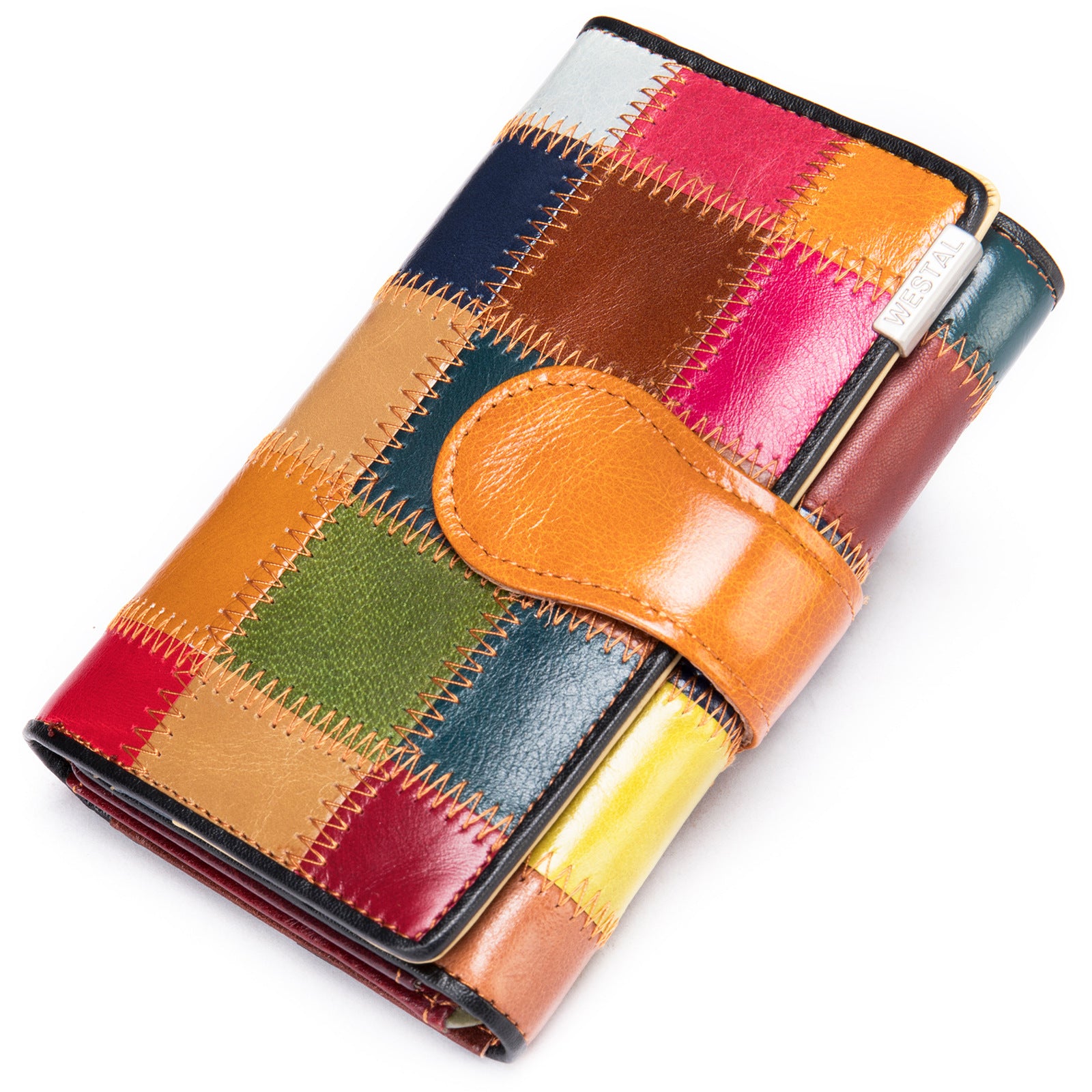 Vintage Colorful Zipper Leather Wallets for Women-Handbags, Wallets & Cases-O-Free Shipping Leatheretro