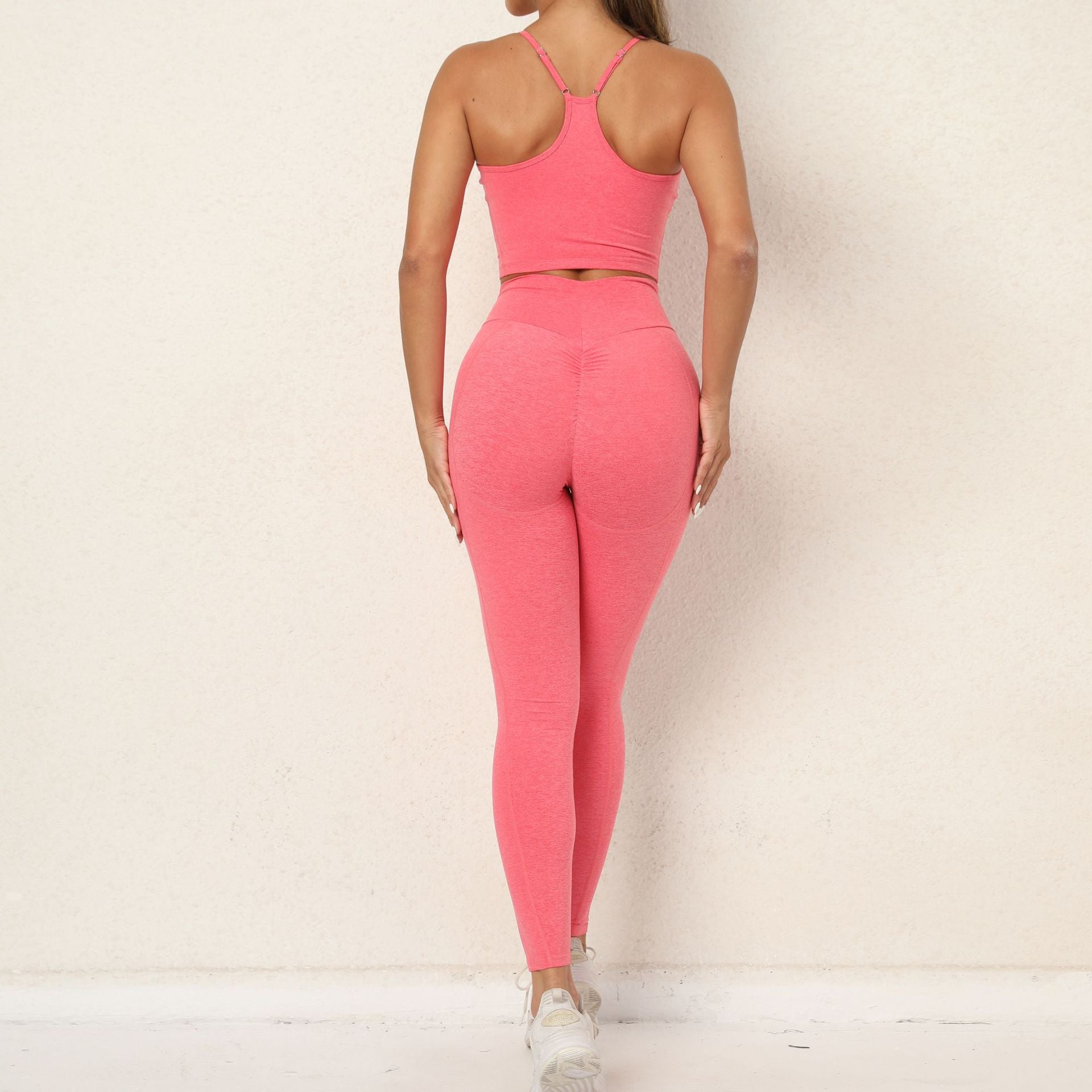 Sexy High Waist Yoga Suits for Women-Activewear-Pink-S-Free Shipping Leatheretro