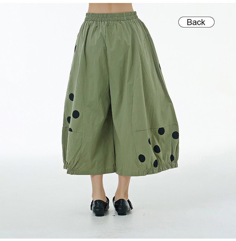 Designed Summer Plus Sizes Wide Legs Pants-Pants-Black-One Size-Free Shipping Leatheretro