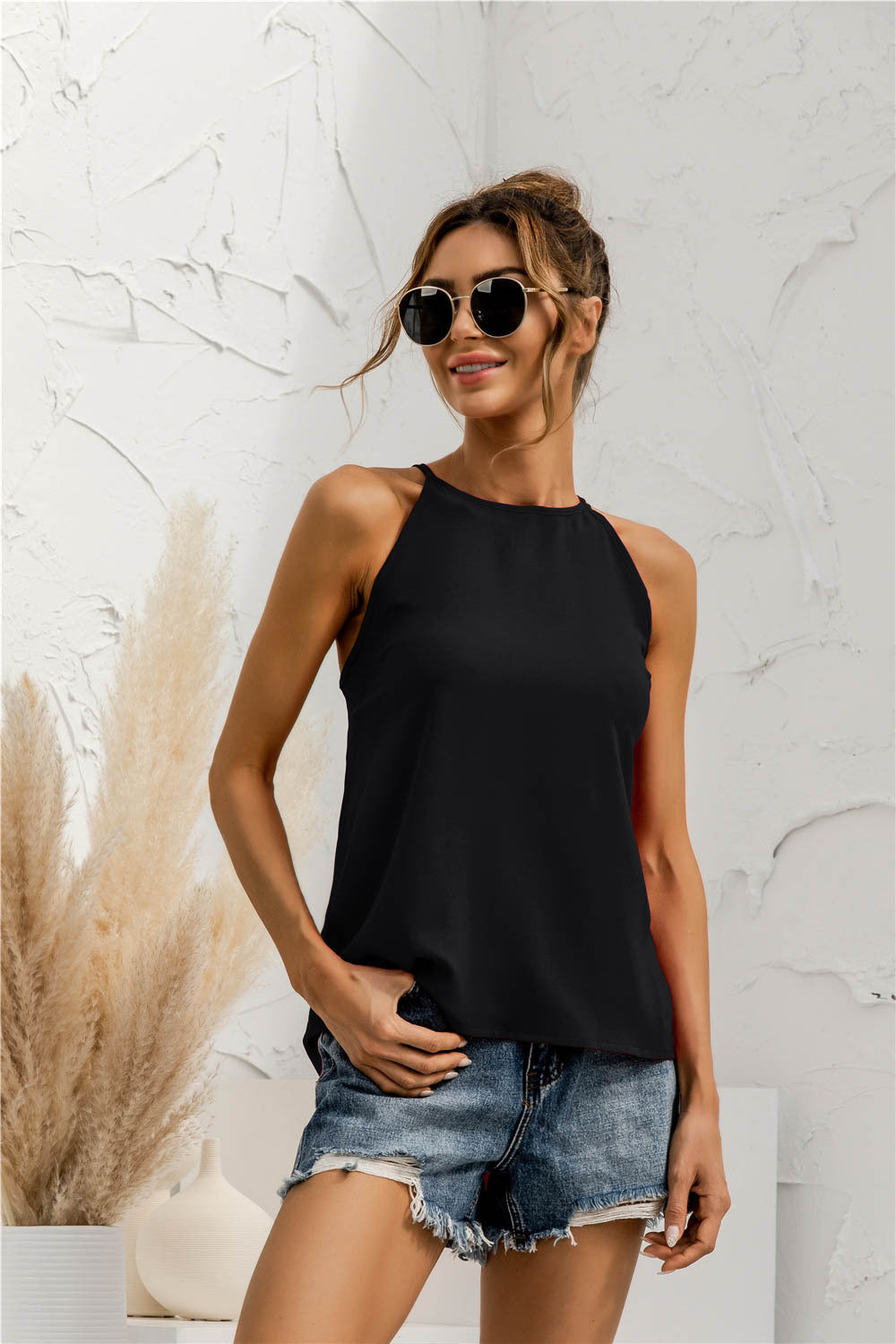 Sexy Summer Halter Crop Tops for Women-Shirts & Tops-Black-S-Free Shipping Leatheretro