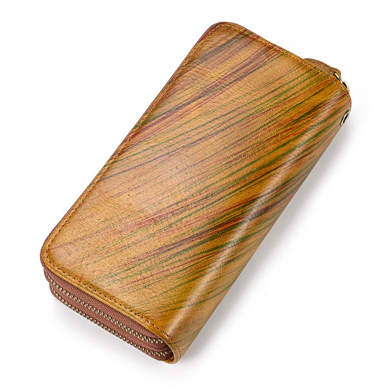 Vintage Double Zipper Big Capacity Leather Wallet 1008-Leather Wallet-1-Free Shipping Leatheretro