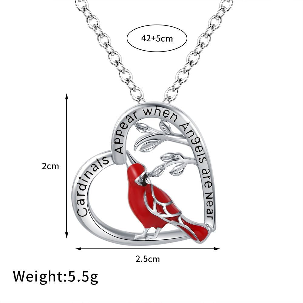 Lovely Red Birds Designed Necklace for Women-Necklaces-A-Free Shipping Leatheretro