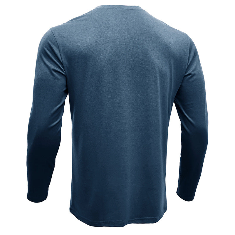 Casual Long Sleeves T Shirts for Men-Shirts & Tops-White-S-Free Shipping Leatheretro