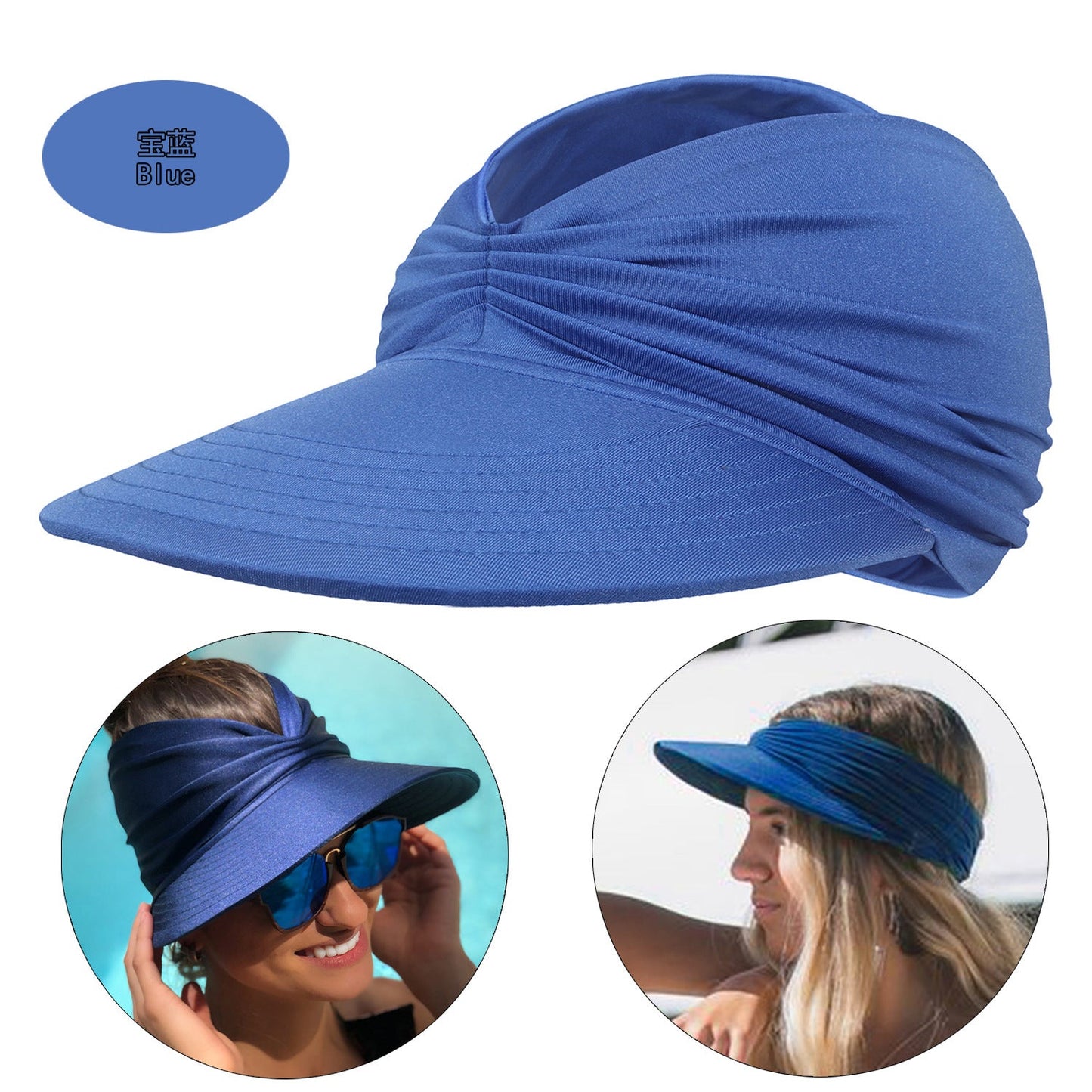 Summer Beach Sun Proof Outdoor Hats 2pcs/Set-Hats-Navy Blue-56-65 cm-Free Shipping Leatheretro