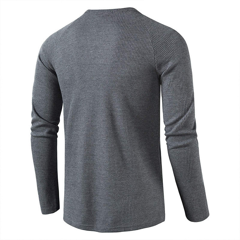 Fall Long Sleeves T Shirts for Men-Shirts & Tops-White-S-Free Shipping Leatheretro