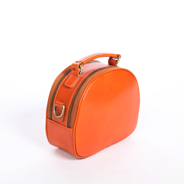 Cute Cat Design Handmade Vege Tanned Leather Bag for Women-Handbags-Wine Red-Free Shipping Leatheretro