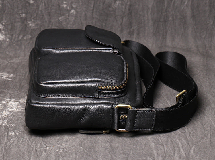 Calf Leather Bags for Men 108-Handbags, Wallets & Cases-Black-Free Shipping Leatheretro