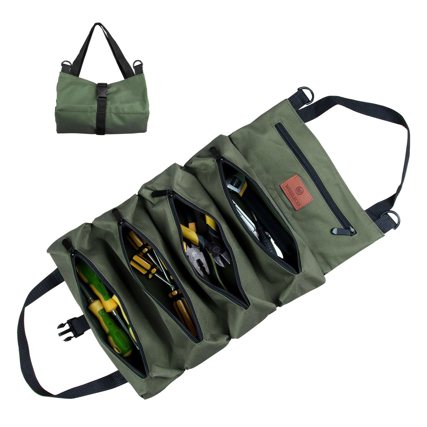 Camoflage Canvas Zippered Tool Storage Bag L167-Canvas cases for tool-Green-Free Shipping Leatheretro