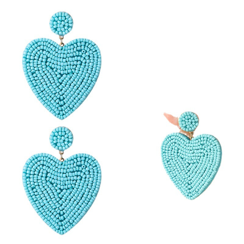 Fashion Beaded Heart Design Earrings-Earrings-DNXE05931-6-Free Shipping Leatheretro