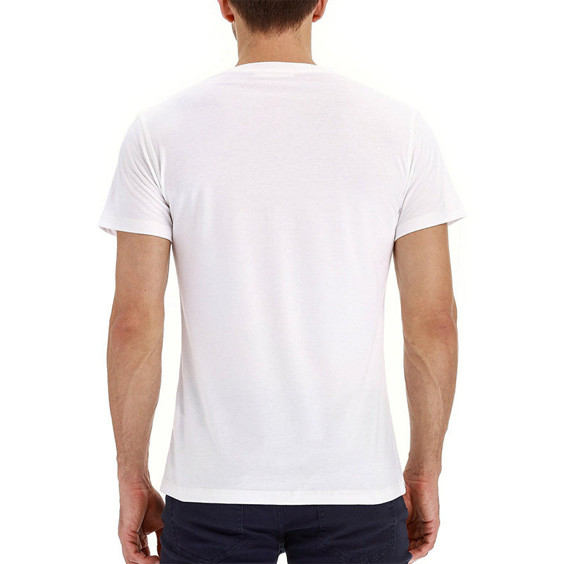 Casual Summer Short Sleeves Men T Shirts-Shirts-White-S-Free Shipping Leatheretro