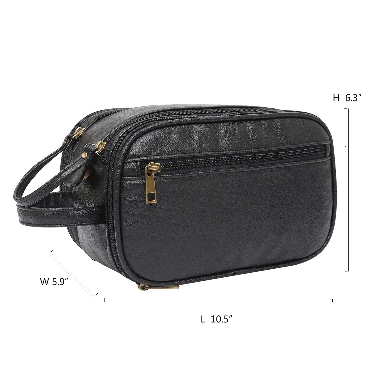 Men PU Toiletry Bag for Traveling-Toiletry Bag-Black-Free Shipping Leatheretro