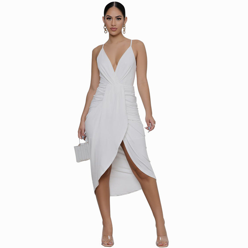 Sexy Sleeveless Tight Dresses-Dresses-White-S-Free Shipping Leatheretro