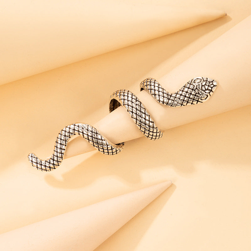 Vintage Cool Snake Shape Rings for Women 4pcs/set-Rings-White-Free Shipping Leatheretro