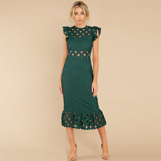 Sexy Lace Bodycon Party Dresses for Women-Dresses-Light Green-S-Free Shipping Leatheretro