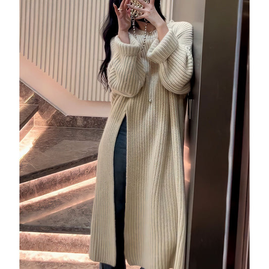 Fashion Designed Knitted Pullover Long Sweaters-Sweater&Hoodies-Ivory-One Size-Free Shipping Leatheretro